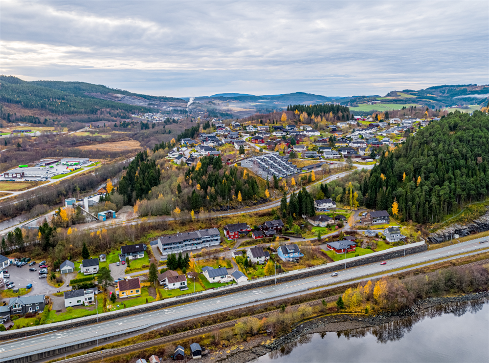 Flyfoto - Sørlia, Lø - Klikk for stort bilde