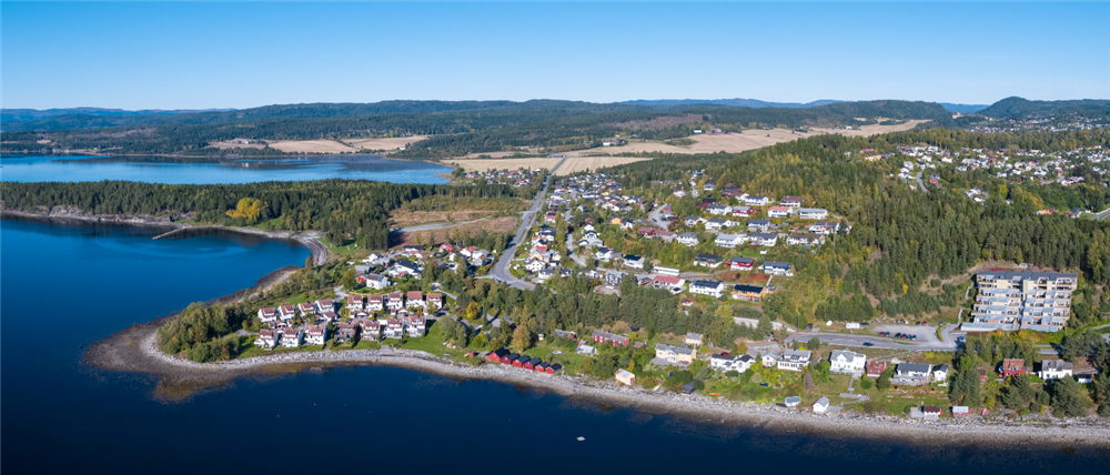Flyfoto over Bogen, Egge, Steinvika - Klikk for stort bilde