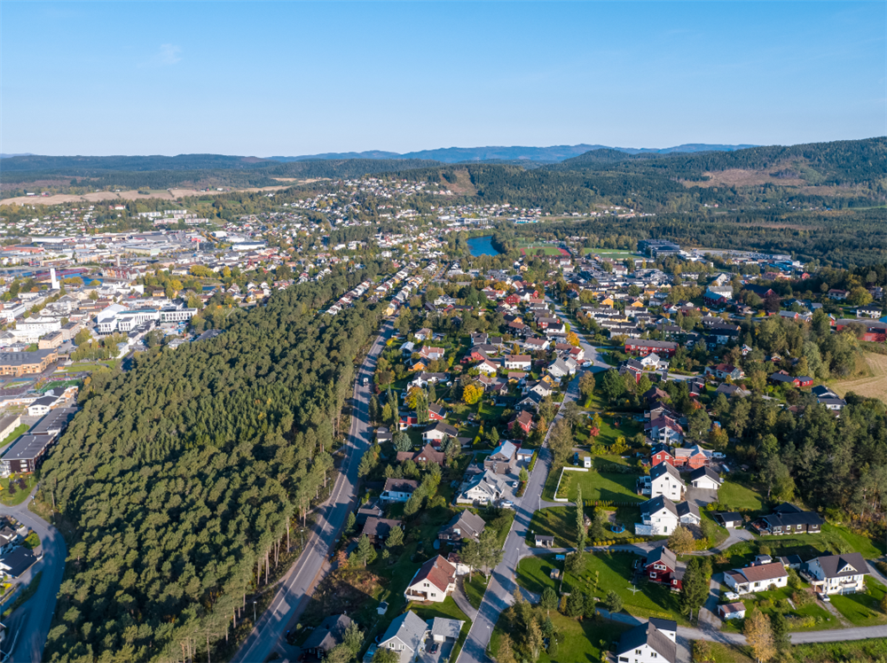 Flyfoto - Skjefte, Tranaskogen - Klikk for stort bilde