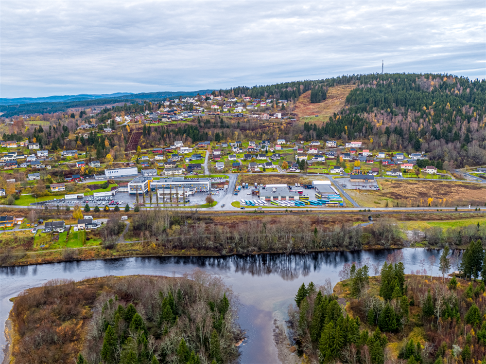 Flyfoto over Byaenget, Heggesåsen - Klikk for stort bilde